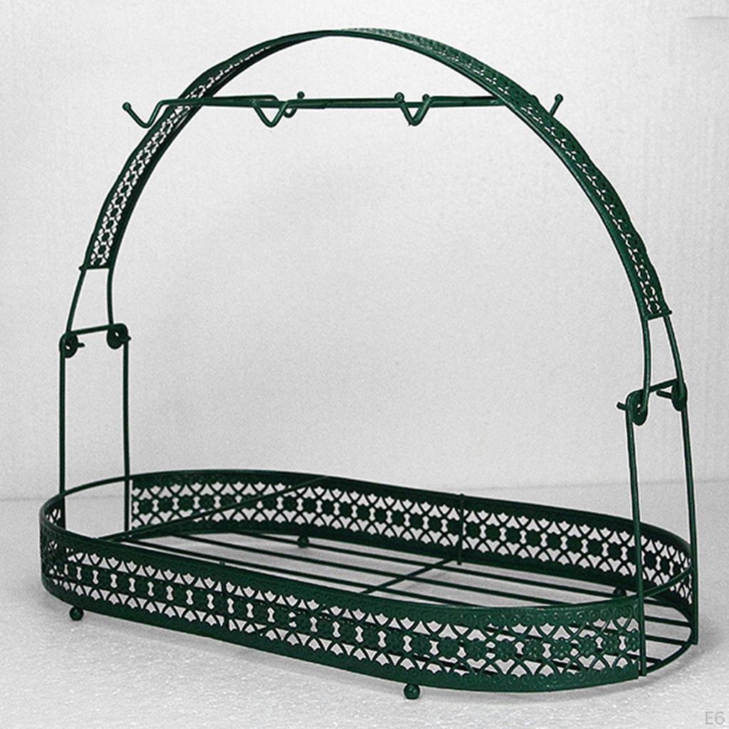 Kaffeebecher und Tassenhalter Ständer Geschirr-Organizer Eisen Abtropfständer Lagerung Trockengestell Haken für