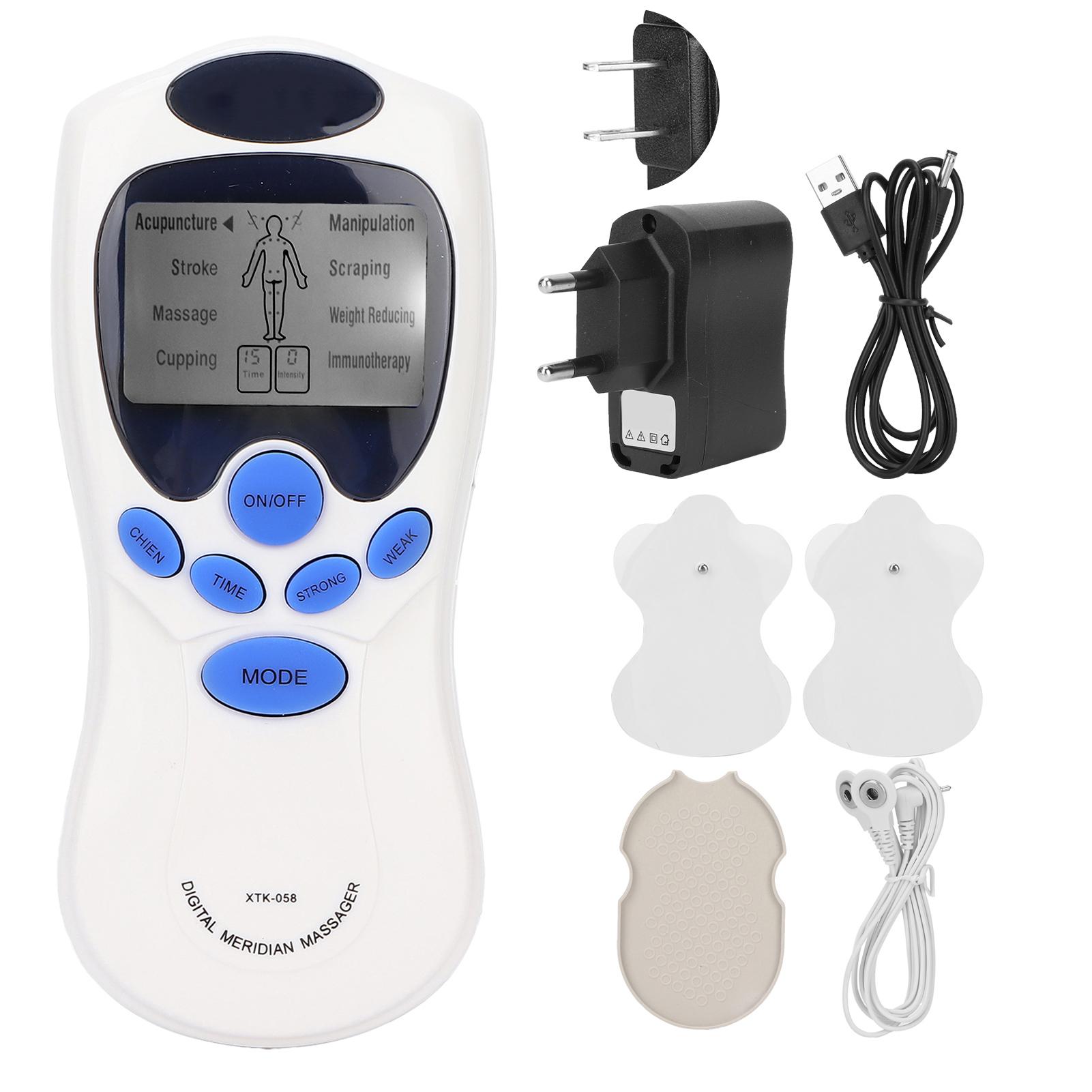 

Десятки стимуляторов мышц Портативный ЖК-электронный импульсный массажер EMS машина с 2 подушечками