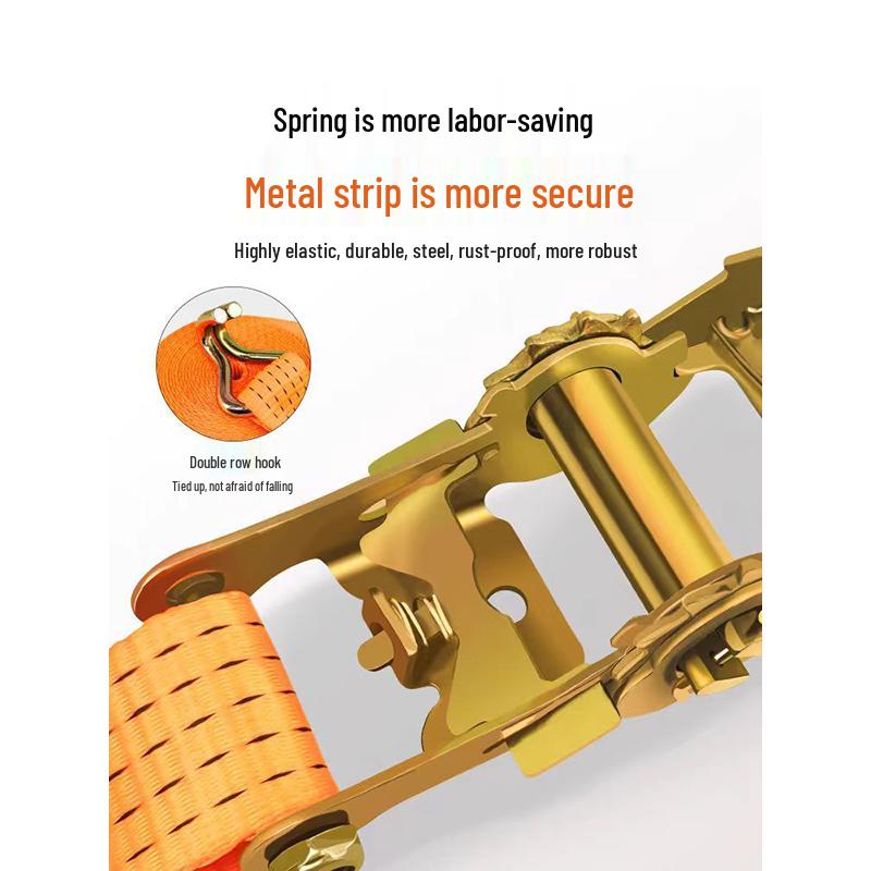 Heavy-Duty Ratchet Lashing Strap Set