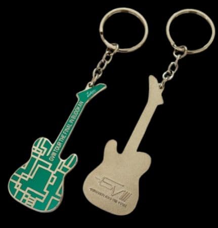 Tomoyasu Hotei 2025 GUITARHYTHM VIII TOUR -The Final in Budokan- Merchandise Metal Guitar Keychain Green