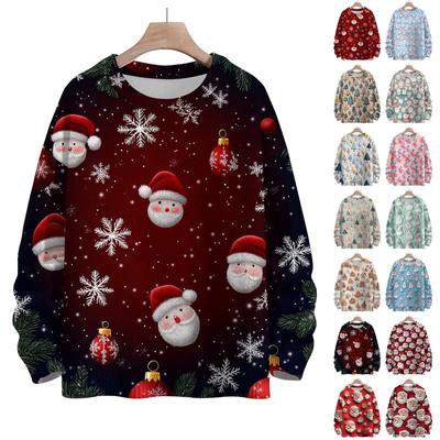 Christmas Sweatshirts For Children Boys And Girls Knit Sweater Cute Shirt Fall Crewneck Pullover Tops