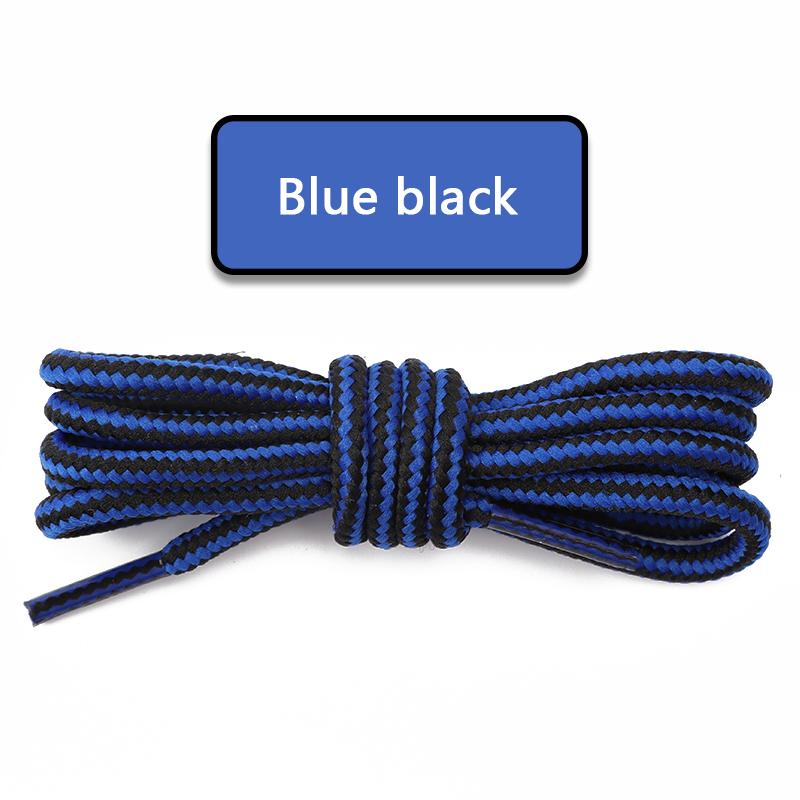 1Pair Boots Round Shoelaces Striped Double Color Shoe Laces Outdoor Hiking Leisure Shoe Lace Sneakers Casual Shoelace Accesories