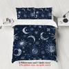 3pcs Sun and moon pattern fashionable printed bedding set, 1 duvet cover+2 pillowcases, suitable for girls and women bedroom