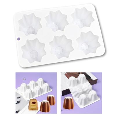 6 Cavities Multifuntional Baking Moulds Octagonal Shape Dessert Molds Cake Moulds Perfect for Hand-Making Dessert