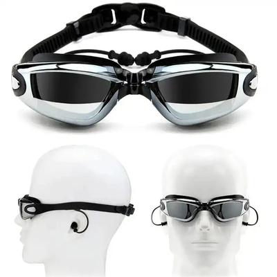Gafas de Natación Adultos Gafas de Natación con Tapones para los Oídos Hombres Mujeres Piscina Gafas de Buceo Antivaho Protección UV Impermeable Gafas de Natación
