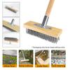 Steel Wire Broom Head Sweeping Brush Heavy Duty Outdoor Yard Brush Steel Bristles for Deck Scrub Decking Paving Patio