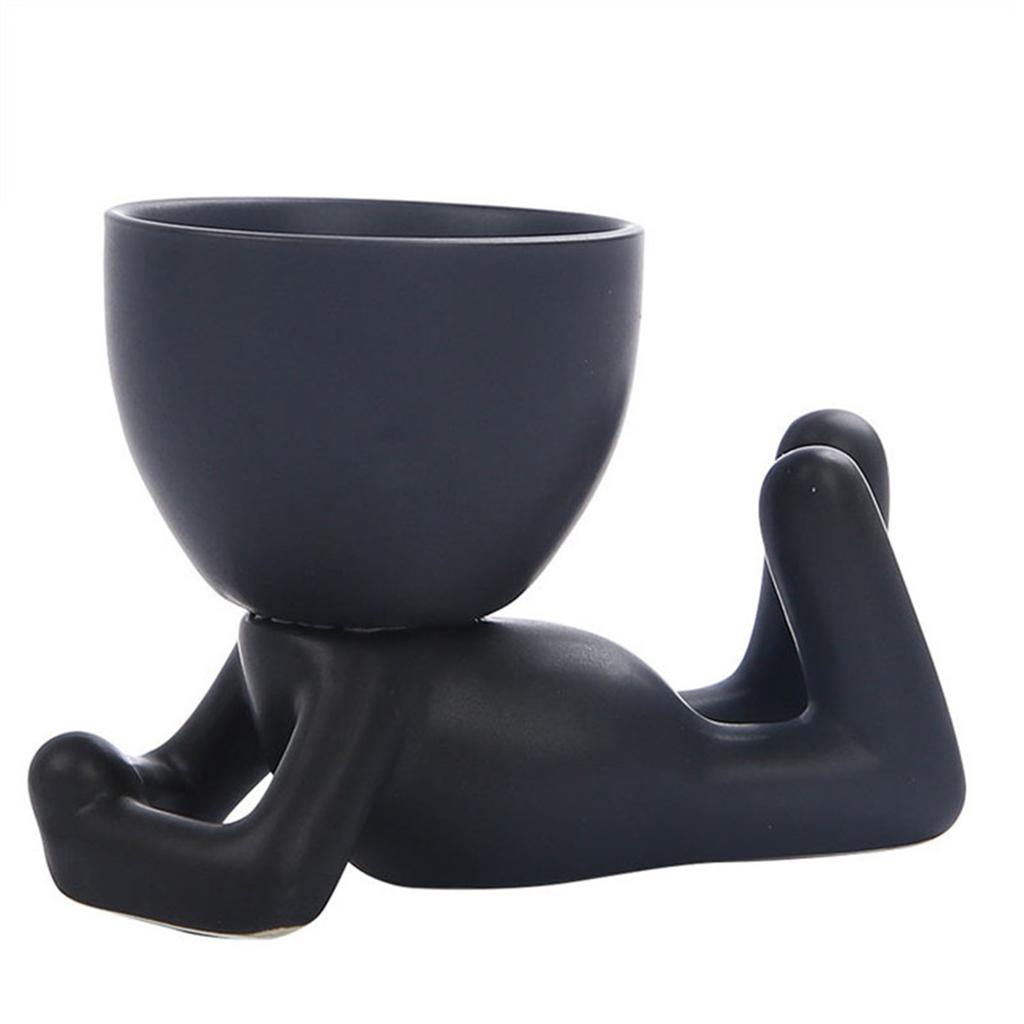 Mini-Family Flowerpot 1/5pcs Human Being Shape Ceramic Mini Desktop Pot for Succulents