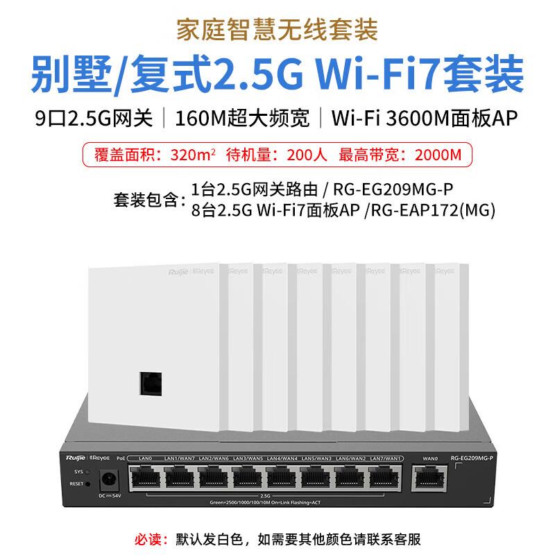 

Ruijie Networks WiFi 7 2.5G Whole Home Mesh AP System (1 AC + 8 APs) (CN version)
