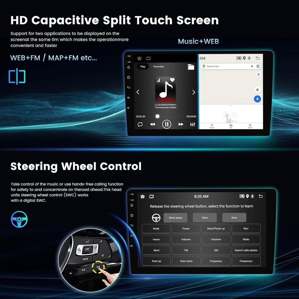 Android 13 Radio for Dodge Ram 1500 2006-2008, IPS Touch Screen, CarPlay, Android Auto, GPS, 5G WiFi, FM, SWC, AHD Camera