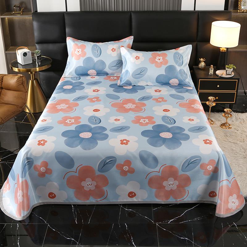 Eisseidenmatte Dreiteiliges Set Maschinenwaschbare Faltmatte Sommer Klimaanlagenmatte Haushalts-Rattanmatte Bettzeug