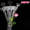 240pcs Plastic Heart-Shaped Flower Card Holders Tabletop Display Stands for Cards Photos Citrus Flowers Weddings Valentine'S Day