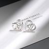 925 Silver Love Heart Stud Earrings For Women Engagement Elegant Luxury Jewelry Trend Best Selling Jewellery