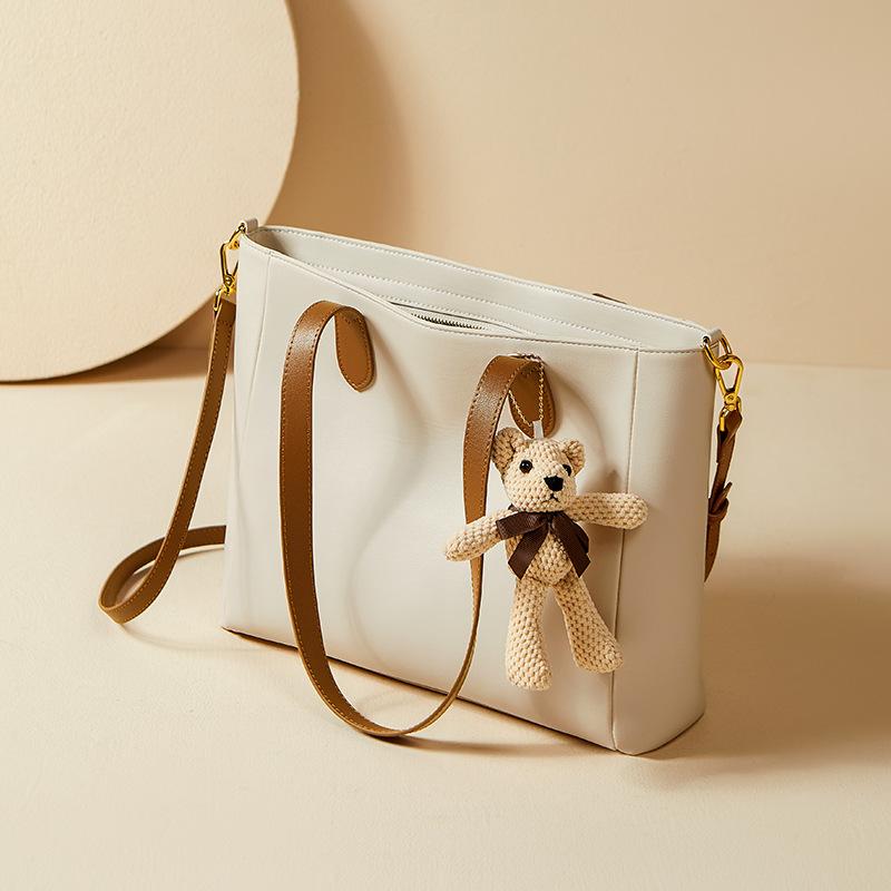 

Mrs. Qiao Spring Summer Bag New Trend Genuine Leather Fashion Bucket Bag Large Capacity Shoulder Crossbody Bag High-end Feel Women s Bag Long36.5CM、Wide9.5CM、