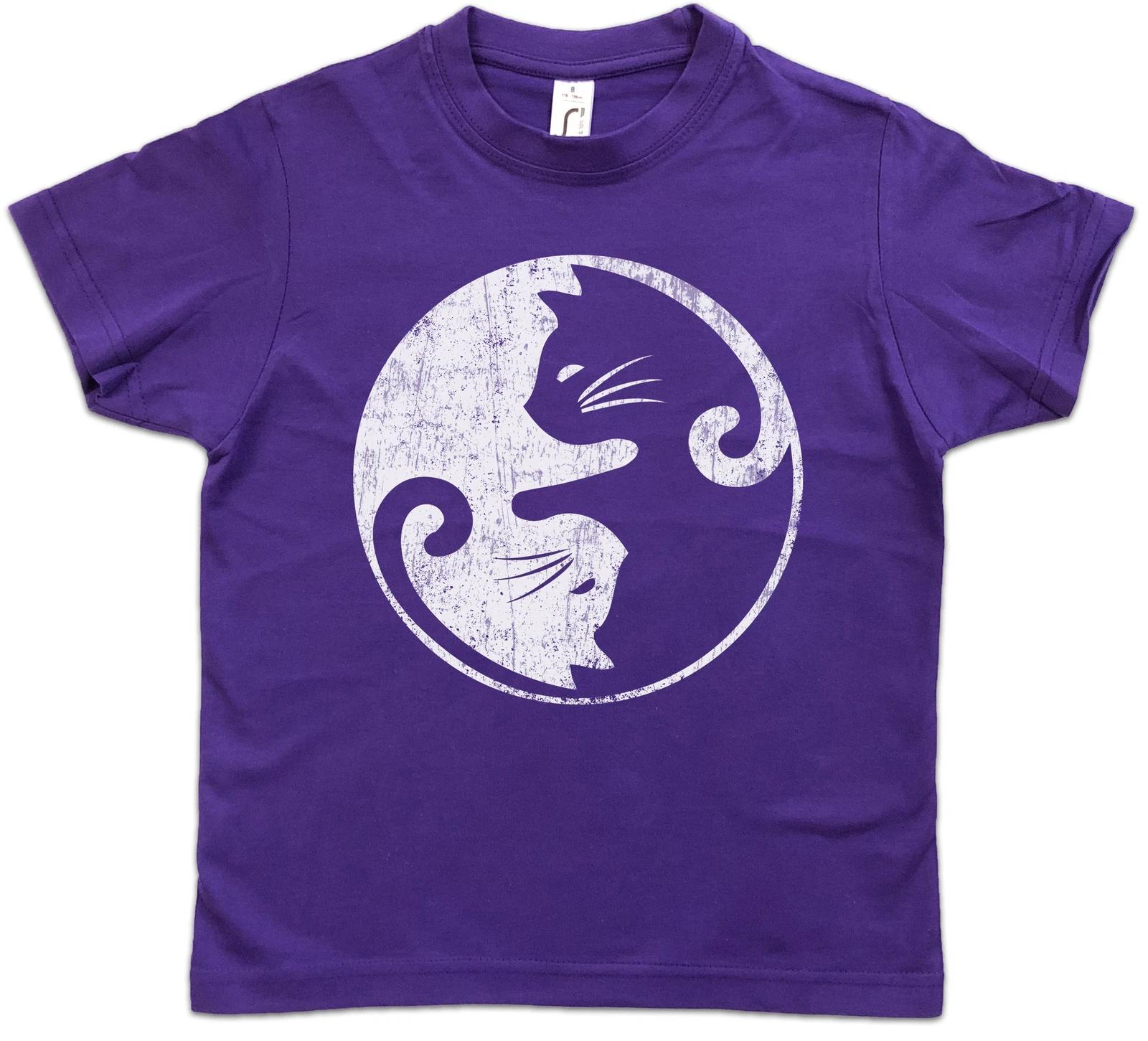 Cats Yin & Yang Kids Boys kids boys T-Shirt and Cat Circle Symbol Sign Fun Lover Love 100