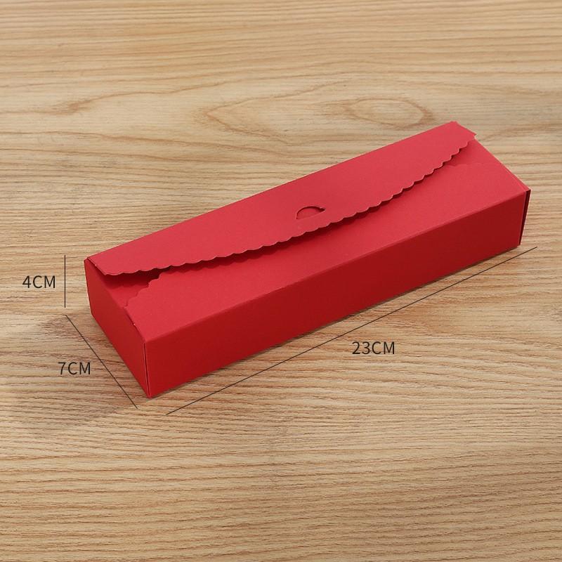 

Cowhide Long Baking Paper Box Cranberry Biscuit Chocolate Packaging Boxes Multiple Colors Available Good Sealing Performance