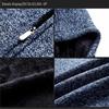 Herren Warmer Fleecegefütterter Strickjackenpullover mit Reißverschluss - Einfarbig, Stehkragen, Übergröße, Lässige Winterbekleidung.