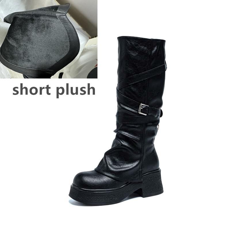 Lady's Riding Boots New Autumn High Heel Boots For Women Fashiona Internal Height Increasing Princess Slim Boots For Women