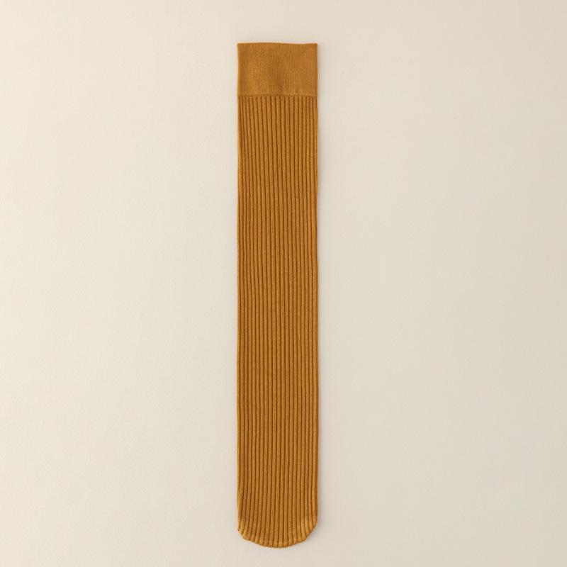 Șosete subțiri din bumbac pentru femei, cu presiune, până la gambă, culoare uni, cu tub mediu, antiderapante, cu puncte lipicioase, peste genunchi