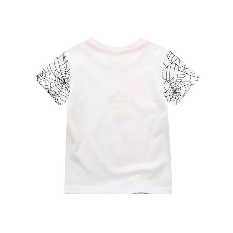 Children's Wear Baby Spider-Man Casual White Half Sleeve T-shirt