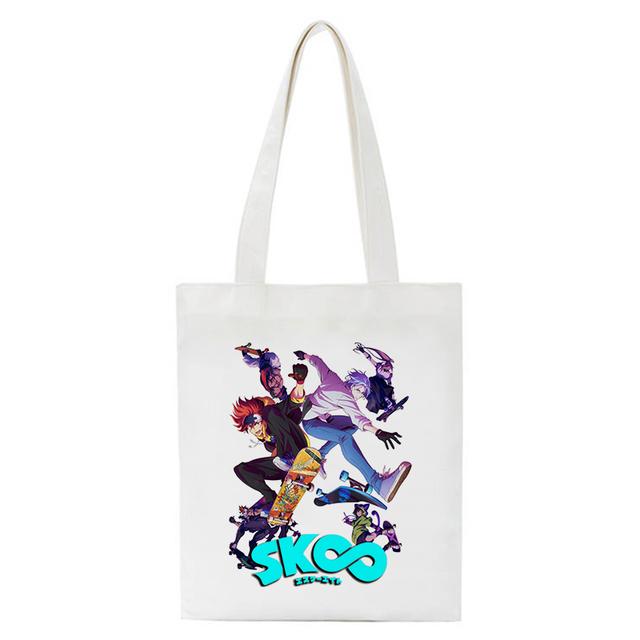 SK8 The Infinity Yaoi Anime Shopper Сумки для покупок Большая сумка Сумка на плечо Большая вместительная складная хлопковая эко-сумка 2426cm 646₽