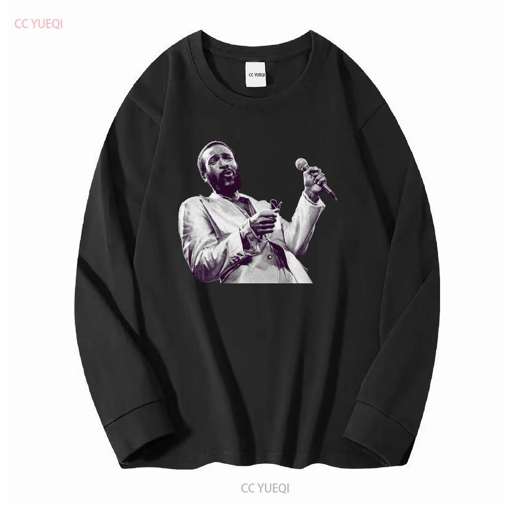Marvin Gaye Photo T Shirt Concert Whats Going On vintage Washed Unisex Versatile Comfortable designer clothes fashion
