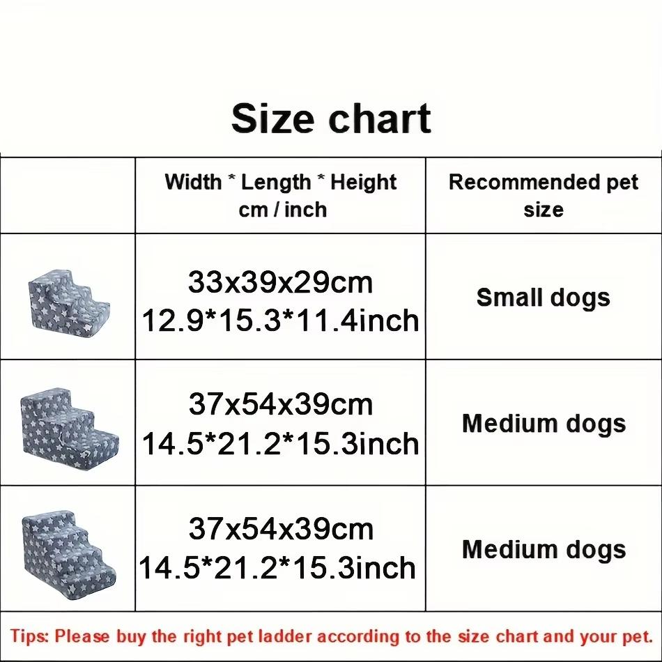 3/4 Pet Steps Foam Dog Secure Stairs Ramps Non-Slip Pet Star Steps for Protect Older Dog Pet with Joint Pain Sofa Bed Ladde Gift
