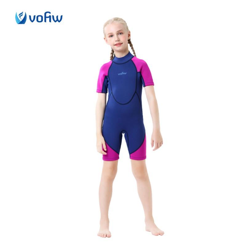 Kids Wetsuit Swimming Diving Warm Waterproof Neoprene Suit Unisex Child Size 4-16 Spring Use