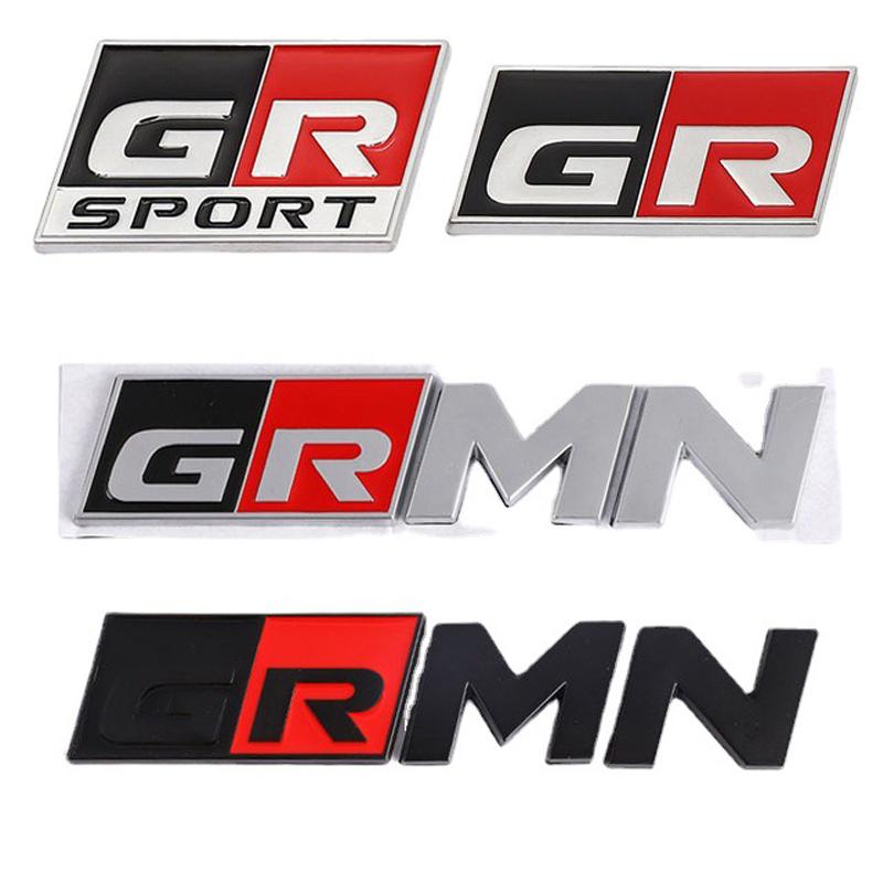 OKBY5 3D Metal Car Sticker GRMN Sport Emblem Badge Decals for Toyota GR Sport MN Hiace Estima Hilux Rav4 Supra Camry Crown CHR Avalon