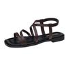 Fashion Cross Strap Flat Sandals Women's Elastic Beach Sandals