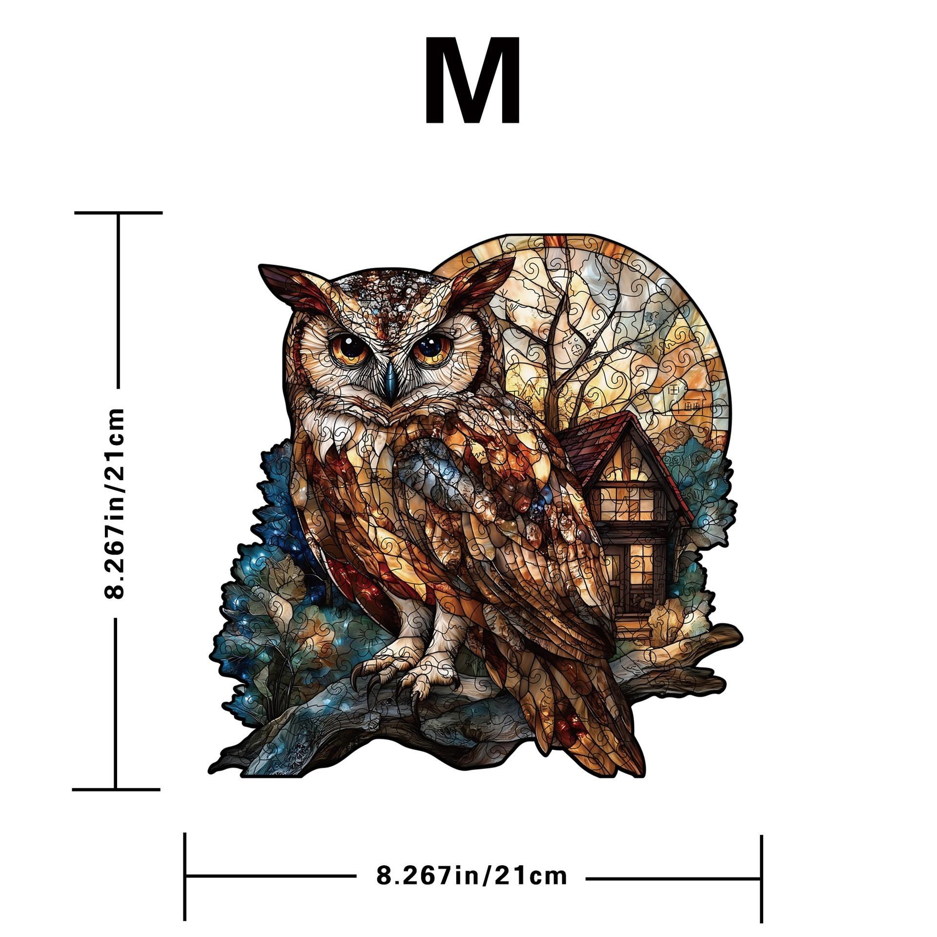 

Owl Puzzle Toy Wooden Special-Shaped Puzzle Game Piggy Bank Handmade Puzzle