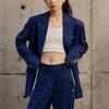 Adidas Originals Solid Color Logo Jacquard Casual Tracksuit Women Tracksuit Navy IX0935