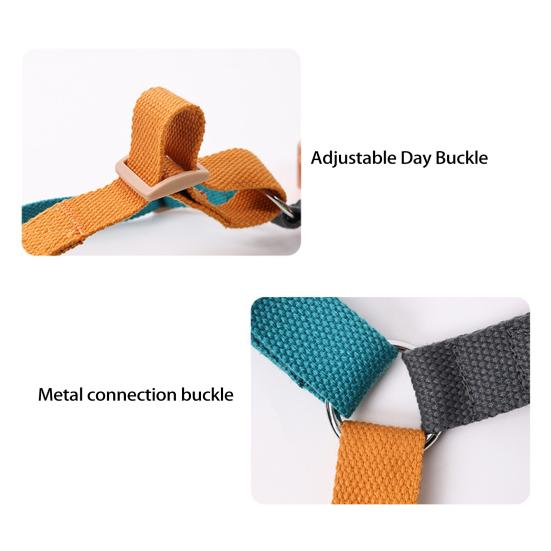 Dog Harness Quick Release Adjustable Ergonomic Design Tear-Resistant Splicing Color Dog Training Cotton Small Medium Dog Harnesses Chest Strap Pet