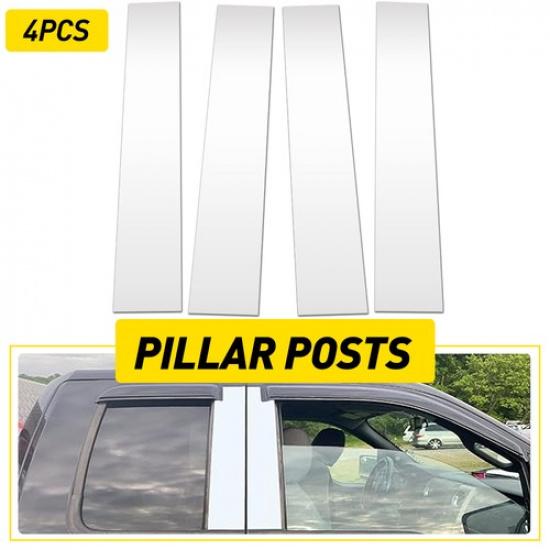 

4x 2004-2014 Fit Ford Post Door Pillar Trim F150 Auto Car Chrome Accessories