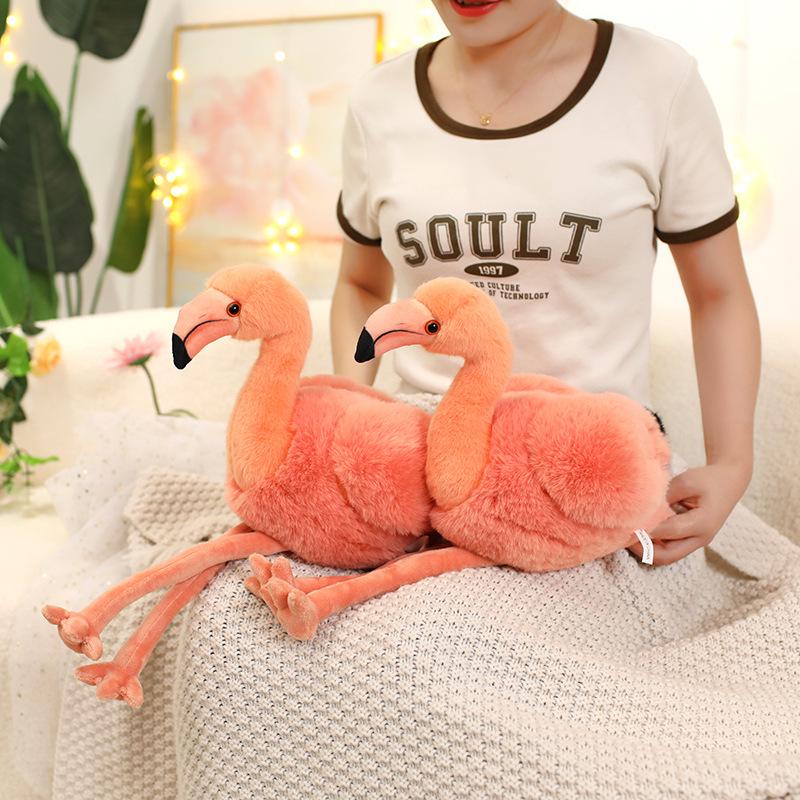 Rosa Flamingo Kuscheltier - Schlafbegleiter & Wohnzimmerdeko Puppe