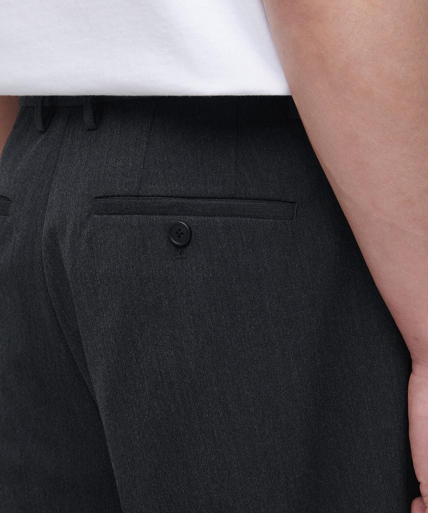 MUSINSA STANDARD Lightweight Wide Hidden Elastic Waist Slacks [Charcoal Gray]