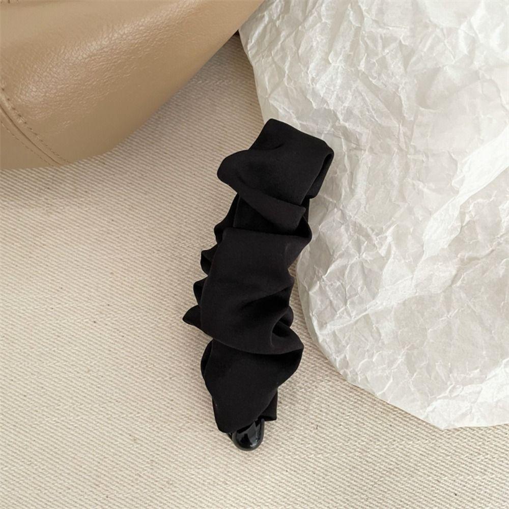 Hairpin Vertical Clip Leopard Print Bowknot Hair Clip Sweet Cloth Banana Clip  Girls