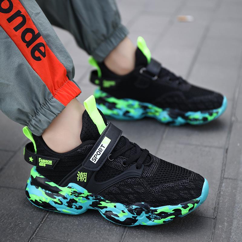 

Middle and older children children boys net boys 2024 sports shoes new flying woven shoes size 28 inner length 17.8cm