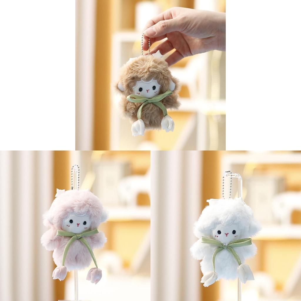 Cute Animal Plush Doll Small Sheep Pendant With Plush Material For Girls Gift And Accessory