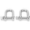 2pcs M18 Screw Pin Anchor Shackle 304 Stainless Steel Heavy Duty DShape Shackle for Chains Wirerope Lifting