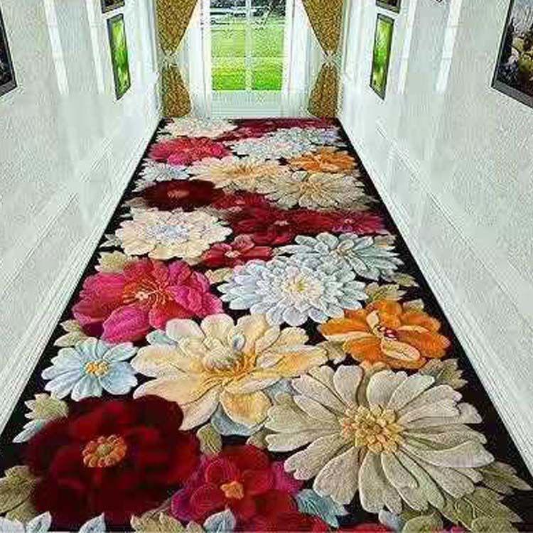3D Corridor Long Carpet Living Room Decoration Home Aisle Non-Slip Floor Mats Modern Decor Rug