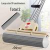 Large Absorbent Sponge Mop with Stainless Steel Handle - No-Hand-Wash Design