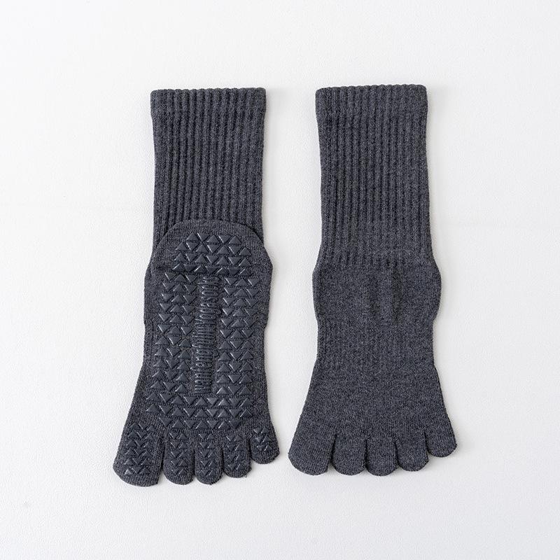 Women's Anti-Slip Yoga Toe Socks, Mid-Calf To Over-the-Knee Pilates and Fitness Socks