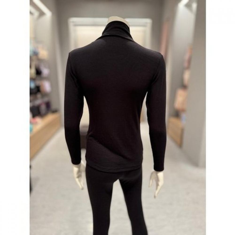 Triumph Black Acrylic Ribbed Turtleneck Women S 3 4 Top teweS913bk