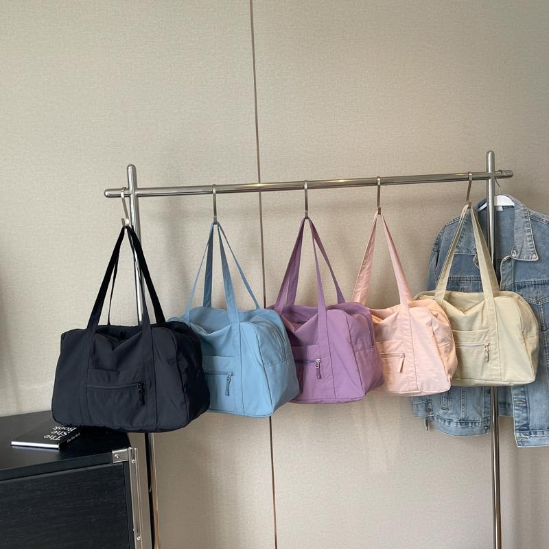 Lightweight Large Capacity Travel Bag solid color Women's Shoulder Bag Commuter Tote Bag