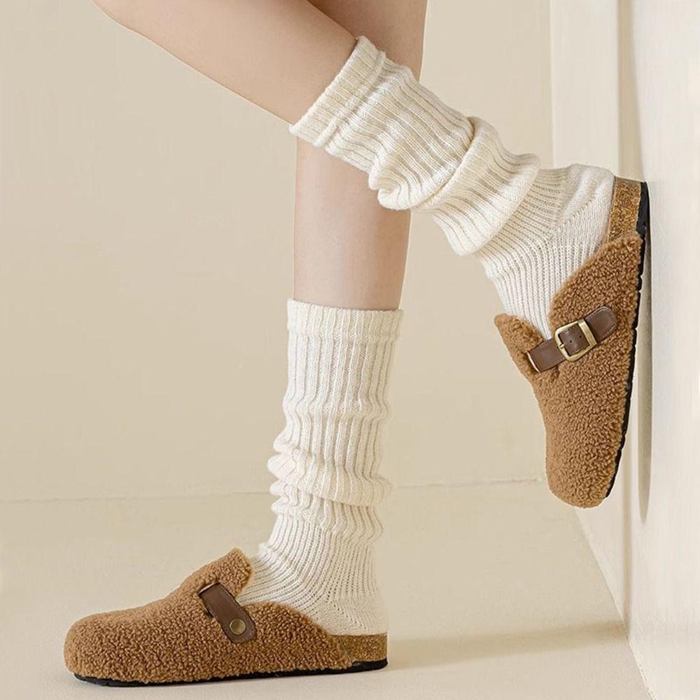 Cute Sweet Lolitas Knitted Socks Knitting Warm Foot Cover New Leg Warmers  Autumn Winter