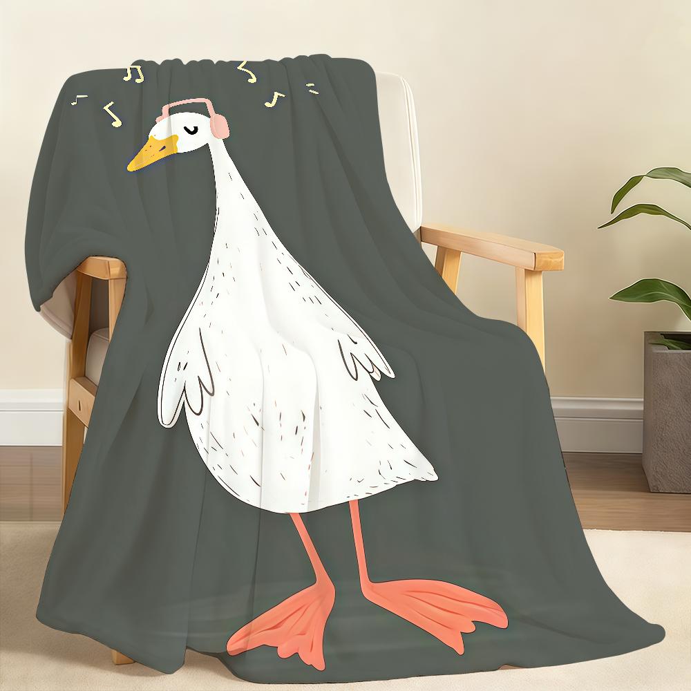 Cute duck goose animals Blanket For Soft Throw Blanket for Picnic Bed Sofa Home Bedroom Cozy Warm Comfortable