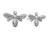 Oxidized Silver Bee Stud Earrings for Women 925 Silver Bees