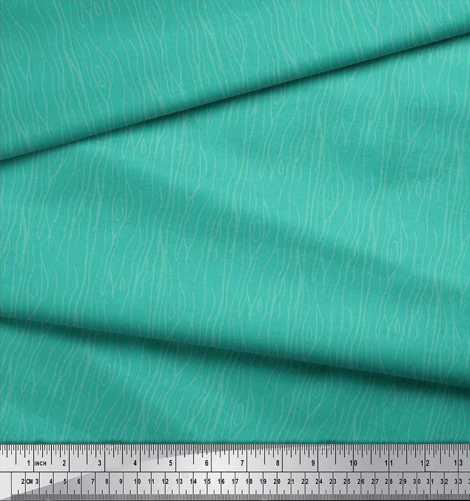 Soimoi Japan Crepe Satin Fabric Wood Grain Texture Fabric Prints By metre 42 Inch
