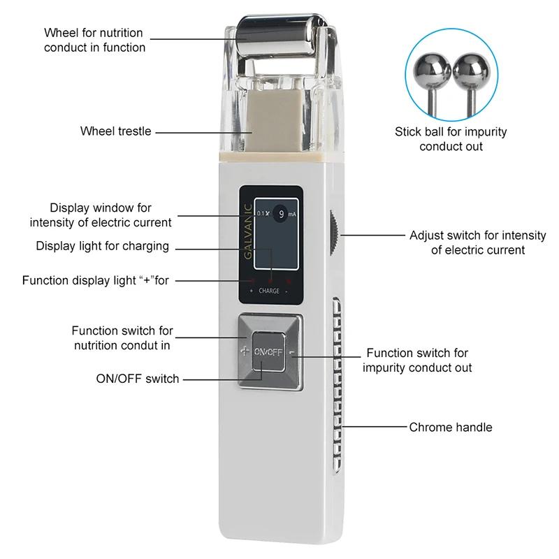 Beauty Personal Care Galvanic Microcurrent Skin Firming Whiting Machine Iontophoresis Anti-aging Massager Skin Care