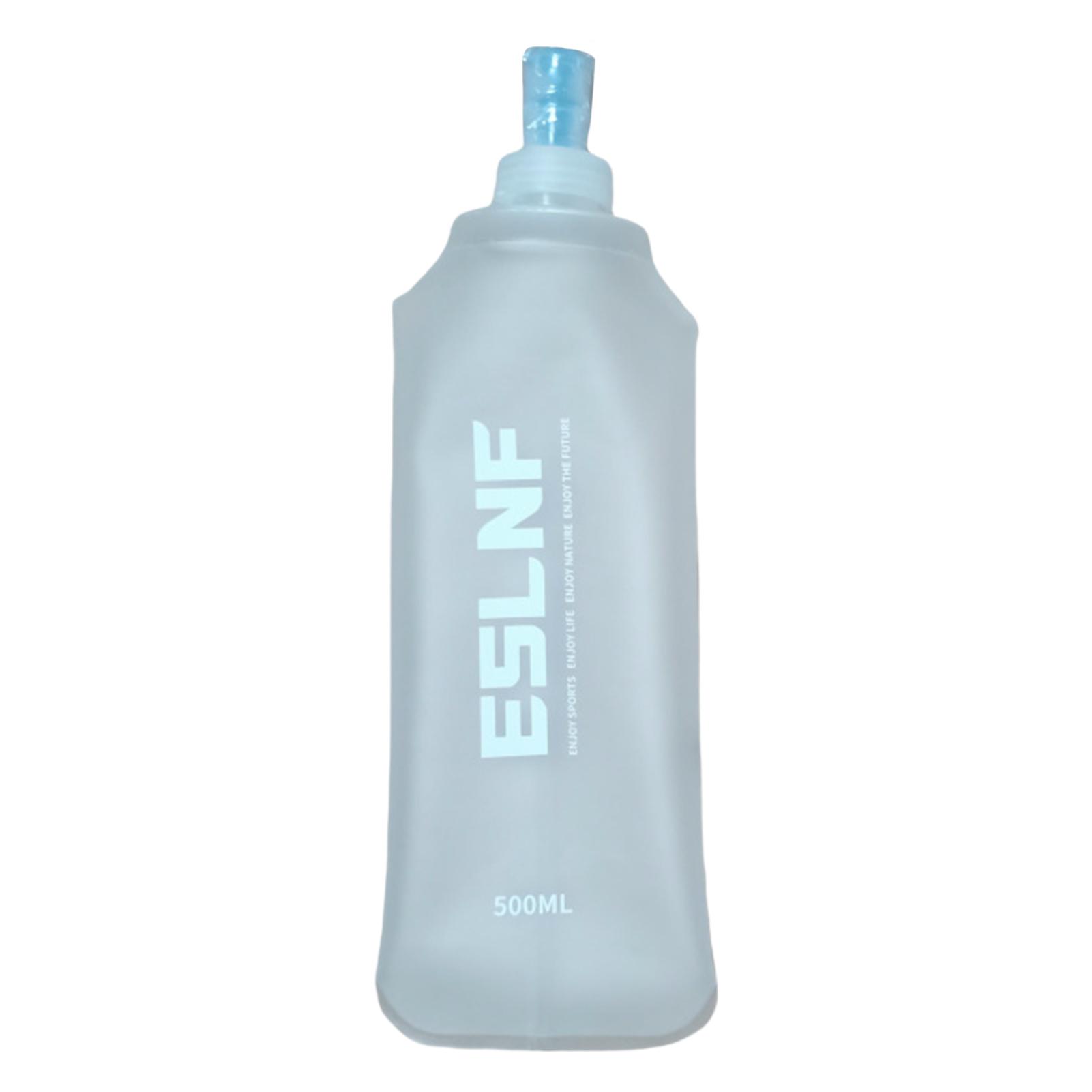 

500 мл Складная фляга Бутылки для воды с соломинкой Мягкие ТПУ Портативные пакеты для воды для занятий спортом на открытом воздухе Бег Велоспорт Кемпинг бутылка белый